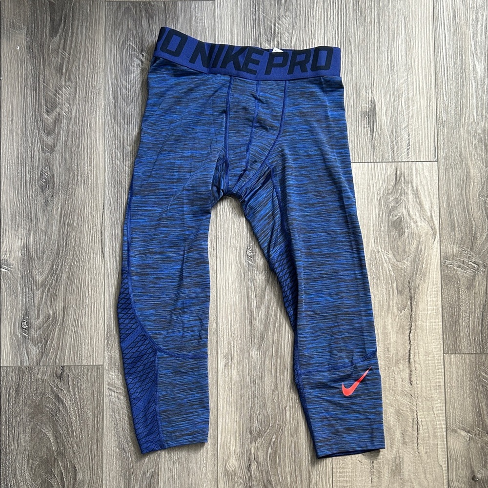 Nike 3/4 Pro Blue compression tights